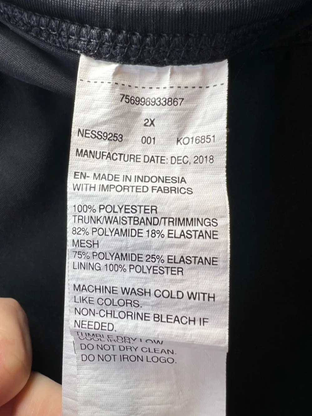 Nike Solid Element Board Skirt Skort Black Activewear Athleisure Zip Pocket  XXL